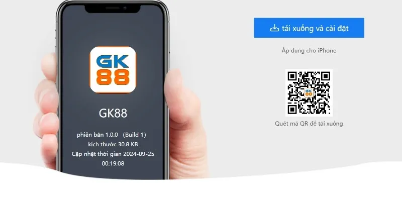 Tải ứng dụng nhà cái Gk88 qua iOS dễ dàng